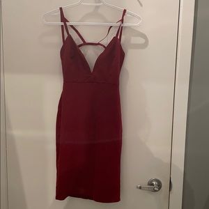 Red party dress